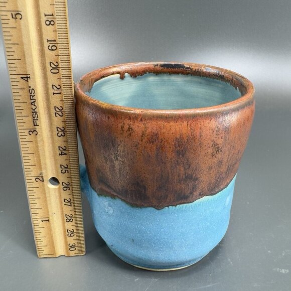 Mel B Pottery Hand Made Studio Art Pottery Coffee Mug Cup Signed Bee Inside - Picture 4 of 14